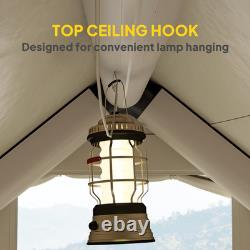 Inflatable Camping Tent with Pump, 2-4 Person Glamping Tent