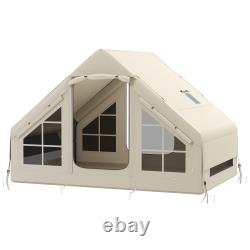 Inflatable Camping Tent with Pump, 2-4 Person Glamping Tent