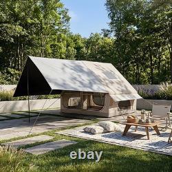 Inflatable Camping Tent with Pump& Canopy 4-6 Person Waterproof Blow Up Air Tent