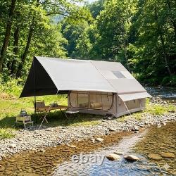Inflatable Camping Tent with Pump& Canopy 4-6 Person Waterproof Blow Up Air Tent