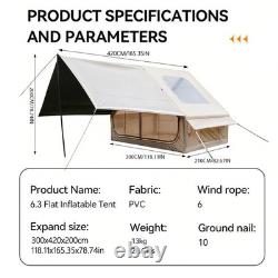 Inflatable Pop-Up Camping Tent 4-6 People Instant Setup Outdoor Blow Up Air Tent