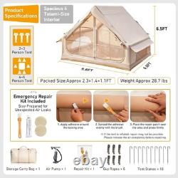 Inflatable Tent, 2-6 Person Glamping Camping Tent, 300D Oxford Waterproof UV