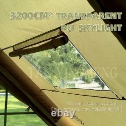 Inflatable Tent XL Luxury Glamping Tent Camping Outdoor Windows Large Army Green