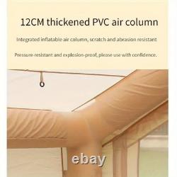 Inflatable Tent for Camping 6-8 Person 7.5m2 with Hand Pump Windows Beige
