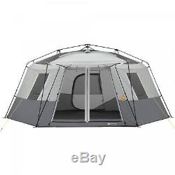 Instant Cabin Tent 11 Person Hexagon Camping Outdoors Family 17' x 15' Large New