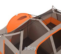 Instant Cabin Tent 11 Person Orange All Season Room Devider Camping Gear Outdoor