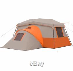 Instant Cabin Tent 11 Person Orange All Season Room Devider Camping Gear Outdoor