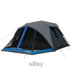 Instant Dark 6-Person Rest Tent With LED Lighted Poles Family Camping Hiking Cabin