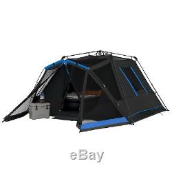 Instant Dark 6-Person Rest Tent With LED Lighted Poles Family Camping Hiking Cabin