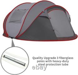 Instant Pop Up Camping Tent 4-5 Person Tents Automatic Set Up Tent in 3 Seconds