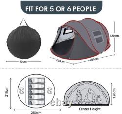 Instant Pop Up Camping Tent 4-5 Person Tents Automatic Set Up Tent in 3 Seconds
