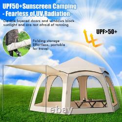 Instant Pop-Up Camping Tent with UV Protection for 4 people, 6pc Accessories Set