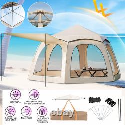 Instant Pop-Up Camping Tent with UV Protection for 4 people, 6pc Accessories Set