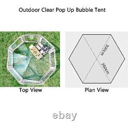 Instant Pop-Up PVC Clear Bubble Tent Dome Shelter Weather Proof Pod Sports Tent