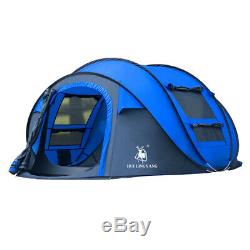 Instant Pop Up Tent 3-4 Person Portable Family Tent Water Resistant Camping Tent