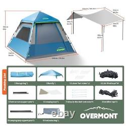 Instant Pop Up Tent with Tarp 3-5 Person Lightweight Backpacking Tent