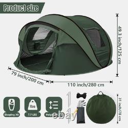 Instant Pop up Camping Tent, 4-5 Person Tents, Automatic Set up Tent in 3 Seconds