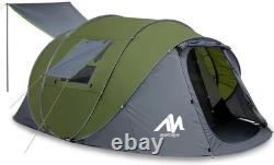 Instant Setup 4-6 Person Camping Tent with Large Vestibule Waterproof Design