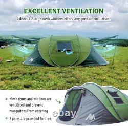 Instant Setup 4-6 Person Camping Tent with Large Vestibule Waterproof Design