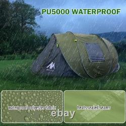 Instant Setup 4-6 Person Camping Tent with Large Vestibule Waterproof Design