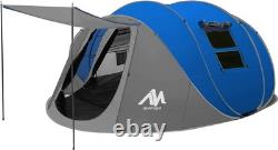 Instant Setup 4-Season Family Tent 6 Person Waterproof Pop Up with Ventilation