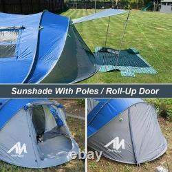 Instant Setup 4-Season Family Tent 6 Person Waterproof Pop Up with Ventilation