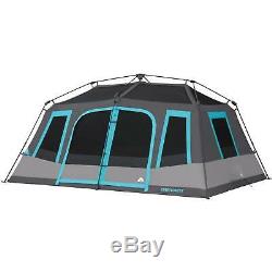 Instant Tent Large 10-Person Instant Cabin Dark Rest Blackout Windows Camping