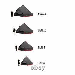 JUSTCAMP Bell 10, large tipi tent for groups, family, pyramid tent, 10 person