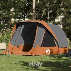 KOVOL 6 Person Family Tent Waterproof Cabin Camping Shelter Grey Orange