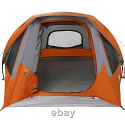 KOVOL 6 Person Family Tent Waterproof Cabin Camping Shelter Grey Orange
