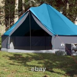 KOVOL 8-Person Family Tent Tipi Blue Waterproof Camping Outdoor Shelter