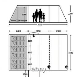 Kampa Bergen 6 Berth Large Air 6 person/ man family inflatable tent