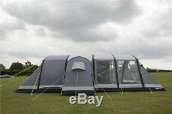 Kampa Bergen Air Pro 6 Family Tent (with additional carpet and bedroom inner)