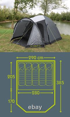 Kampa Camping Festival Brighton 5 Person Berth Man Grey Tent 2021 CT3325