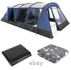 Kampa Croyde 6, 6 person / Berth family poled tent, Carpet & Groundsheet Package