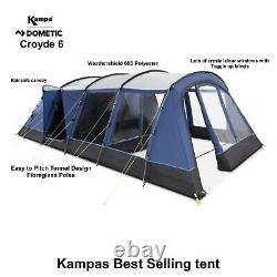 Kampa Croyde 6 Ideal for family camping 6 Berth Poled Tent