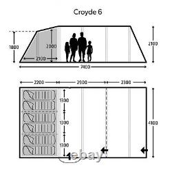 Kampa Croyde 6 Ideal for family camping 6 Berth Poled Tent