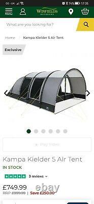 Kampa Kielder 5 Air Tent plus Loads of Extras! New Camping Gear