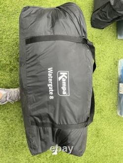 Kampa Watergate 8 Green 8 Person Tunnel Tent with Sun Canopy & Carpet