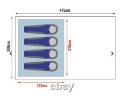 Khyam Chatsworth Quick Erect 4per tent-With large extension and ground sheets
