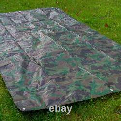 LARGE 10m x 12m Heavy Duty Camo Camping Tarp Waterproof Cover Tent Sheet 90GSM