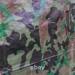 LARGE 10m x 12m Heavy Duty Camo Camping Tarp Waterproof Cover Tent Sheet 90GSM