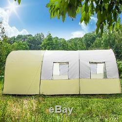LARGE 6 MAN TENT Tunnel Waterproof Family, Camping, Travel, Festival UK NEW