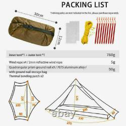 LanShan 1 Person Ultralight Tent 3 Season Professional 15D Outdoor Camping Tent