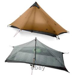 LanShan 1 Person Ultralight Tent 3 seasons Backpacking Hiking Wild Camping Khaki