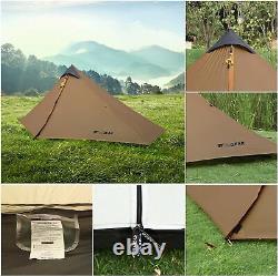 LanShan 1Person Man Ultralight Tent 3seasons 15D Backpacking Hiking Wild Camping