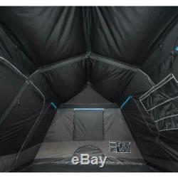 Large 10-Person Instant Cabin Tent Dark Rest Blackout Windows Outdoor Camping