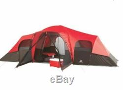 Large 10 Person Waterproof Tent Family Camping Outdoor Fishing All Season 3 Room
