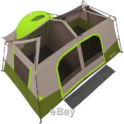 Large 11 Person Camping Tent Instant Pop Up Outdoor Cabin 3 Room Shelter Family