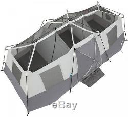 Large 12-Person Instant Cabin Tent, Big Sun Canopy Windows Porch Outdoor Camping